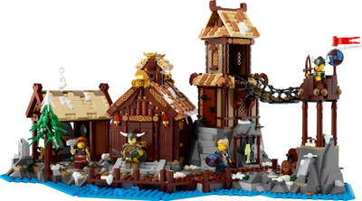 Lodër ndërtimi LEGO Ideas, fshati viking 21343, 2100 copa, shumëngjyrëshe