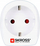 Adapter udhëtimi Skross 1.500232-E, Schuko dhe Euro në prizë daneze, 250V, i bardhë