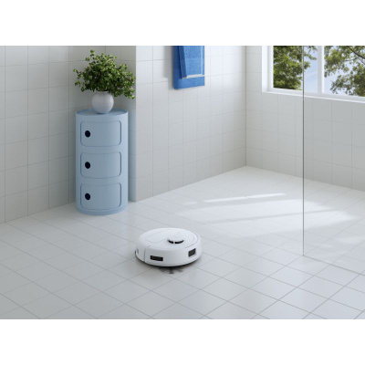 Robot fshesë Deebot Mini, vetëboshatisje, stacion Mini OMNI, i bardhë