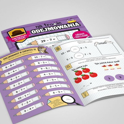 Libër me aktivitete Secret Animals On the Trail of Subtraction, mësim i zbritjes, me ngjitëse