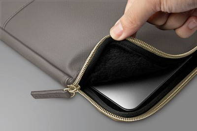 Çantë laptopi LAUT Prestige për MacBook Pro edhe Air 13"-14", me zinxhir, ngjyrë taupe