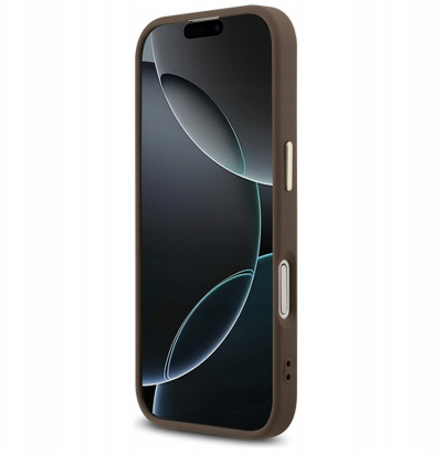 Mbulesë telefoni Guess Back Panel për iPhone 17, lëkurë PU, MagSafe, kafe
