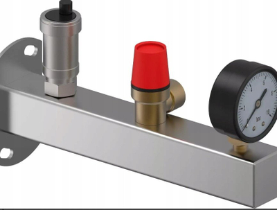 Grup sigurie ngrohje Uponor Fluvia Inox 1136375, 6 bar, metalik