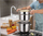 Tenxhere për spaghetti Klausberg KB 7738, 24 cm, 7L, set 3 pjesë, për induksion, argjendtë