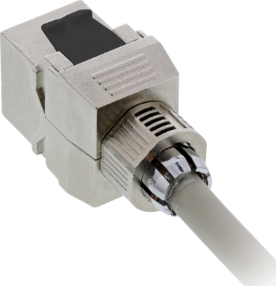 Modul rrjeti InLine RJ45 Keystone Jack, Cat6a, Snap In, i bardhë