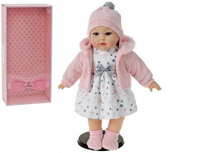 Kukull bebe Adar, 40 cm, me zë polonisht, shumëngjyrëshe
