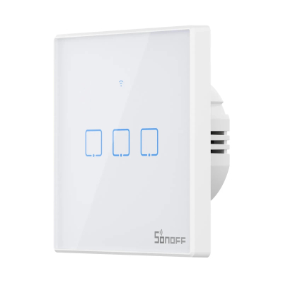 Çelës inteligjent Sonoff T2 EU TX, WiFi RF 433, 2 kanale, i bardhë