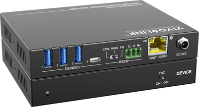 Zgjatues USB VivoLink VLUSB3EXT100D, 100m, USB 3.2 Gen1, i zi