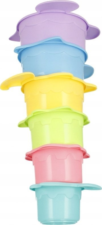 Lodër kupa grumbulluese MEGA CREATIVE Stacking Cups Animals, 15cm, shumëngjyrëshe