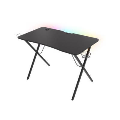 Tavolinë gaming Genesis Holm 200 RGB, 113x60 cm, me ndriçim RGB, e zezë