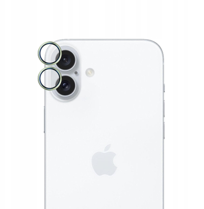 Заштита за леќи 3MK Hardy Pro, за iPhone 16 16 Plus, стакло 9H, зелена