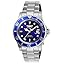 Orë dore Invicta Pro Diver, kuarc, çelik inox, ari blu