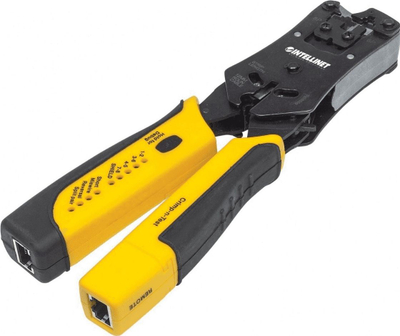 Mjet krimpimi Intellinet 780124, RJ11 RJ12 RJ22 RJ45, me testues kabllosh, e verdhë