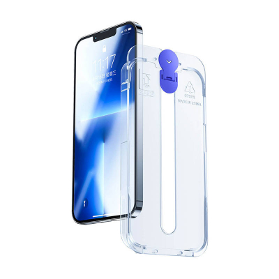 Xham mbrojtës Joyroom JR-H03 Knight 2.5D, për iPhone 14 Plus, 9H, kornizë e zezë