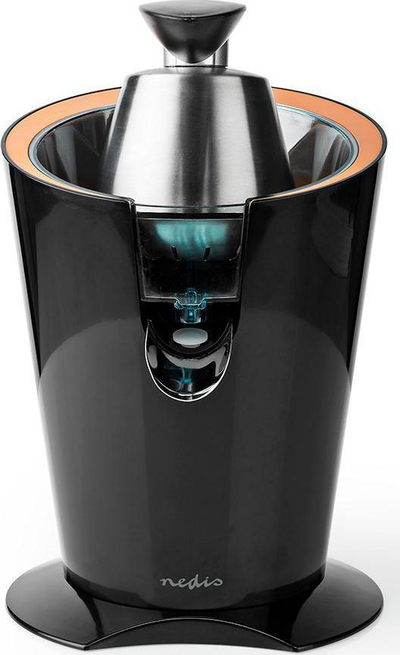 Цедалка за агруми Nedis Citrus Juicer Press, 160W, инокс млазник со заштита од капење, црна