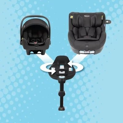 Bazë për sistemet e transportit të fëmijëve Graco SnugTurn R129, e zezë