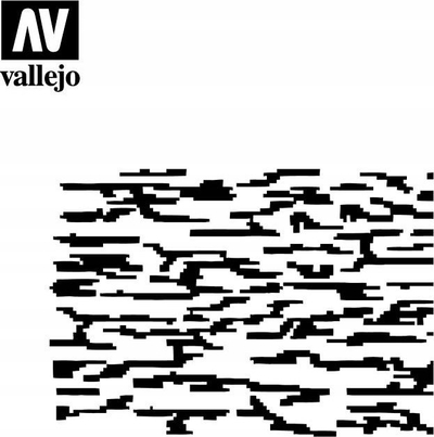 Shabllon Vallejo STCAM004 Pixelated Modern Camo, shumëpërdorimësh, transparent