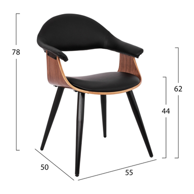 Kolltuk konference SUPERIOR PRO, walnut/black (HM1111.01), zezë