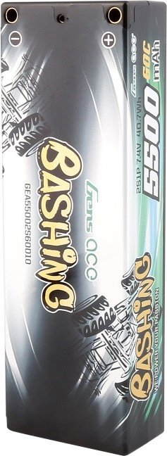 Bateri LiPo Gens Ace Bashing 2S, 5500mAh, 7.4V 60C, me T-plug