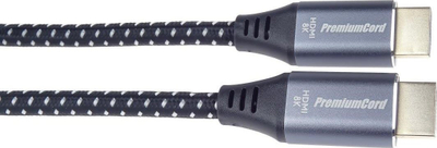 Kabllo HDMI PremiumCord kphdm21s1, HDMI 2.1, 1m, gri