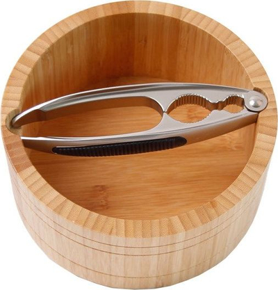 Set thyes arrash Kesper me enë, 17 cm, bambu dhe çelik inox, ngjyrë natyrale