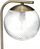 Lampë tavoline Atmosphera Round, xham amber, 45cm, e artë