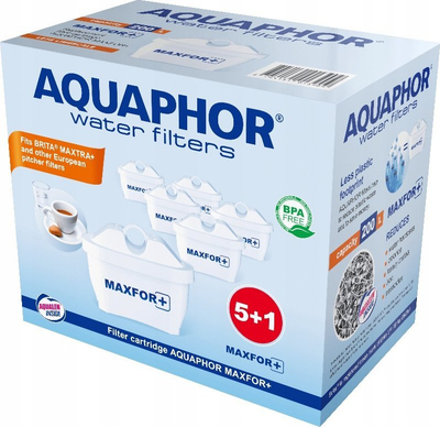 Kapsulë filtruese uji Aquaphor Maxfor Plus, set 6 copë, për gjyma