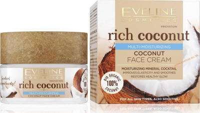 Krem fytyre Eveline Rich Coconut, shumë hidratues, 50ml