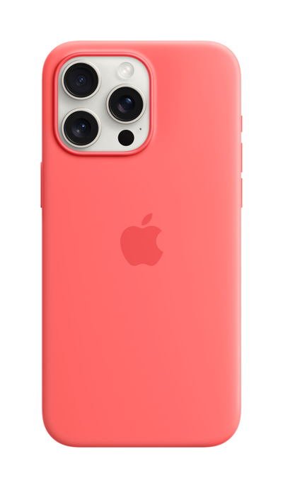 Маска Apple за iPhone 15 Pro Max Silicone Case со MagSafe, Guava