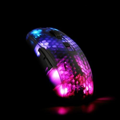 Гејминг глушец Deltaco Gaming DM310, 6200 DPI, 6 копчиња, црн проѕирен