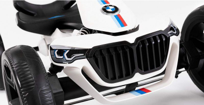 Go-kart me pedale BERG Reppy BMW, gomë EVA, ulëse që rregullohet, i bardhë