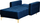 Çezllong me kadife ABERDEEN, recliner, skelet metalik, blu navy
