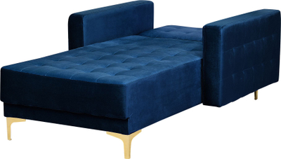 Çezllong me kadife ABERDEEN, recliner, skelet metalik, blu navy