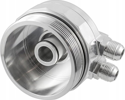 Adapter filtri vaji TurboWorks për BMW M52 M54, alumini CNC, me 3 porta senzori, argjendtë