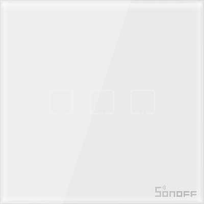 Çelës i zgjuar Sonoff T0EU3C, Wi‑Fi, 3 butona, i bardhë