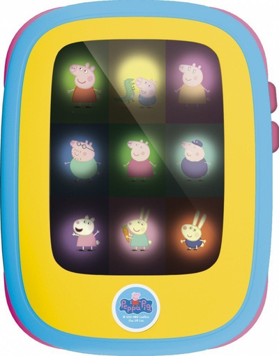 Tablet edukativ Lisciani Peppa Pig Baby Tab, me drita dhe melodi, për kalamaj