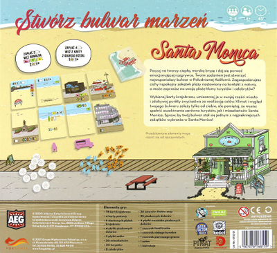 Lojë tavoline AEG Santa Monica, strategjike, 2‑4 lojtarë, shumëngjyrëshe