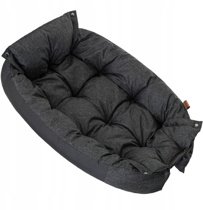Shtrat për qen Doggy Bed Twice 2 në 1, 95x70cm, i papërshkueshëm nga uji, i zi