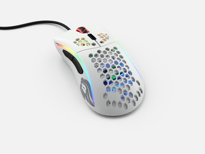 Maus gaming Glorious Model D Minus, RGB, me kabllo, i bardhë matte