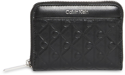 Portofol i vogël për femra Calvin Klein Emblem Aop LV04F1081G, mbyllje me zinxhir, e zezë