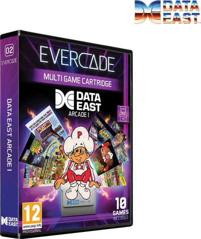 Kartridh lojërash Evercade Data East Arcade 1, 10 lojëra, për konzolën Evercade