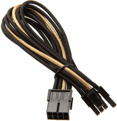Adapter energjie SilverStone SST-PP07-PCIBG, PCIe 8-pin në 8-pin, 0.25m, i zi me të artë