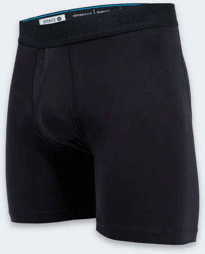 Boxer të brendshme Stance Standard, pambuk elastan, Core Flex, të zeza