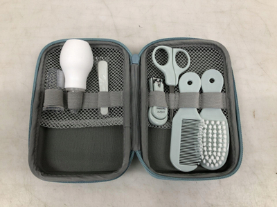 Set kujdesi për bebe Philips Avent SCH401/00, 8 pjesë, me etui për udhëtim, blu