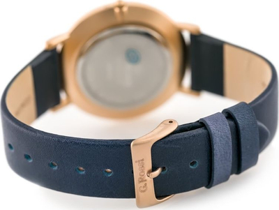 Orë për meshkuj G.Rossi 10853A-6F3, quartz, rrip lëkure, blu