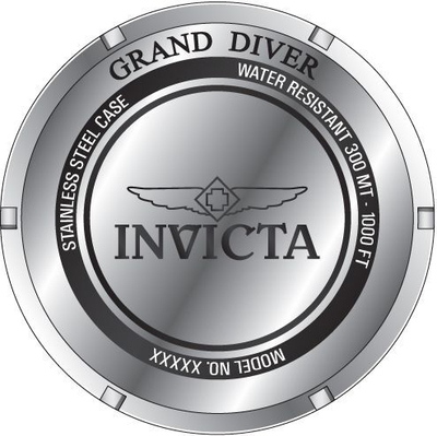 Orë dore për meshkuj Invicta Grand Diver Quartz 28765, e argjendtë/zezë