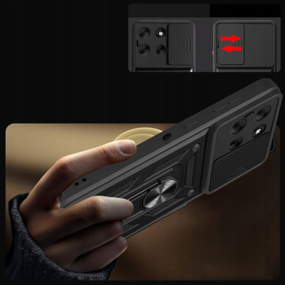 Futrollë telefoni Tech-Protect Camshield Pro për Motorola Moto G86 5G, me mbrojtje kamere, silikon, e zezë