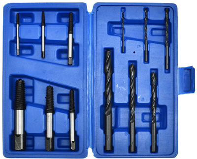 Set ekstraktorësh për vida të thyera, 12 copë, HSS, për shumë punë