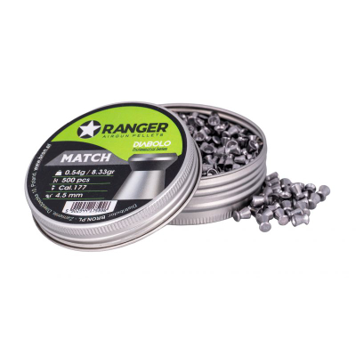 Plumba ajri RANGER Diabolo Professional Match 4.5mm, 0.54g, 500 copë, argjendi