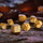 Set zare RPG Q-Workshop Dwarven Gold, poliedrale, ngjyrë ari
